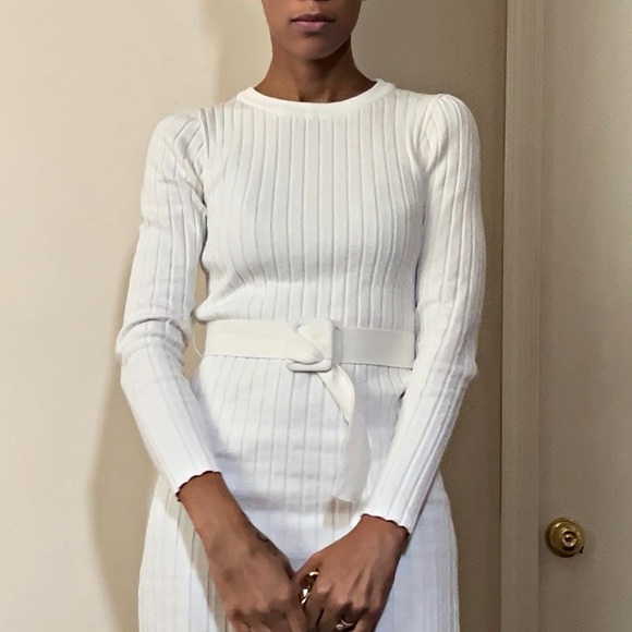 Belted Sweater Dress - Picture 2 of 8